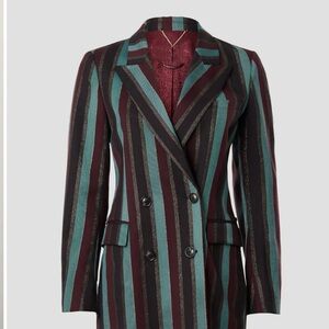 Striped Double-Breasted Women's Blazer
